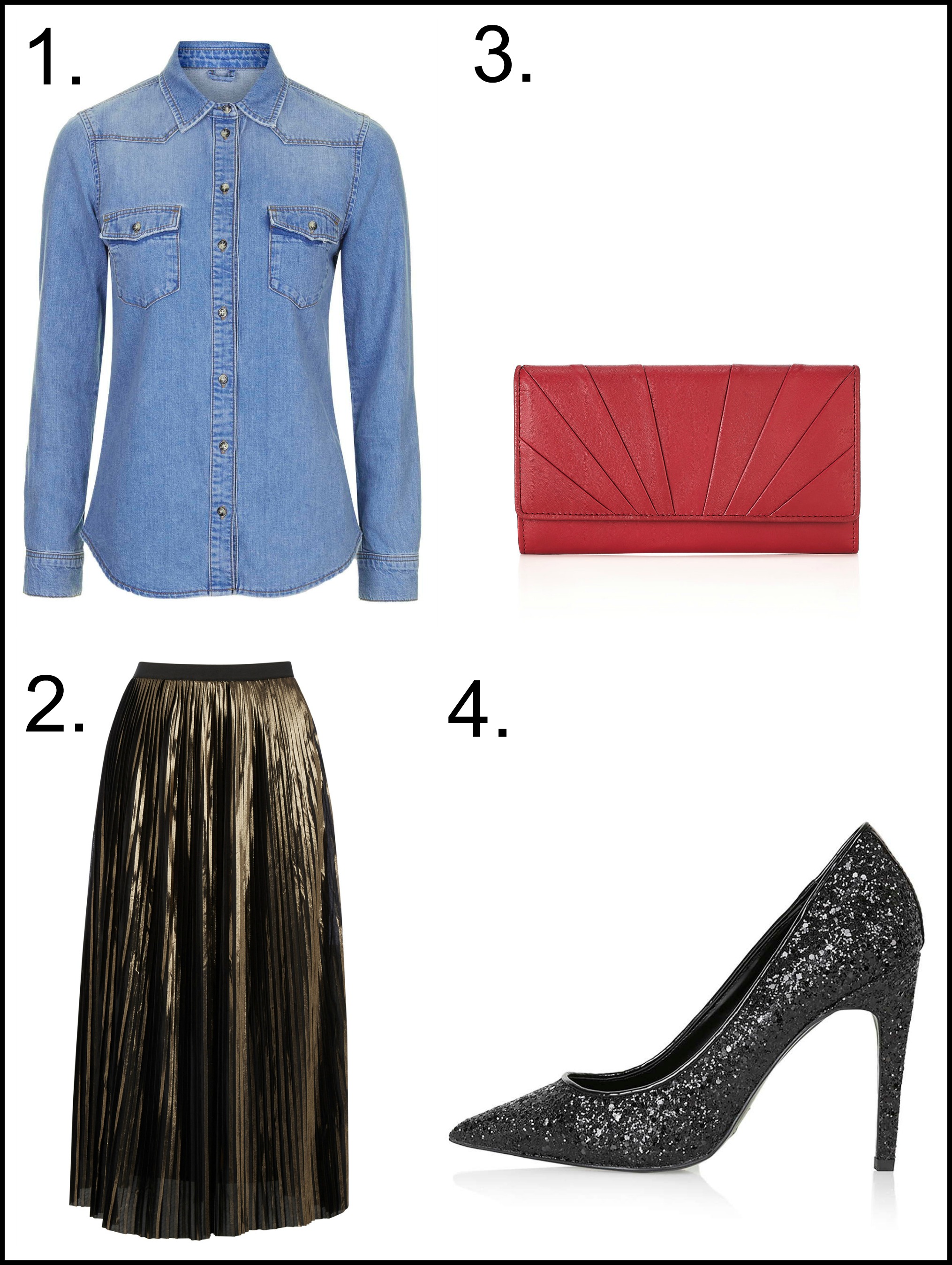 metallic skirt