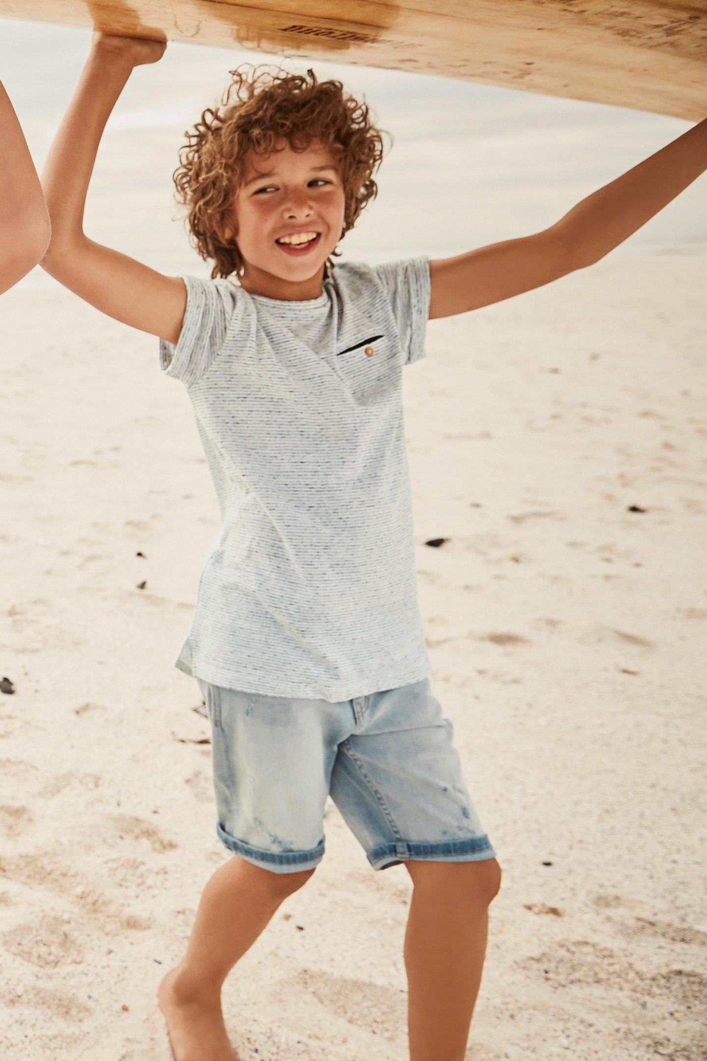 Blue Embroidered Slogan T-Shirt (3-16yrs)
